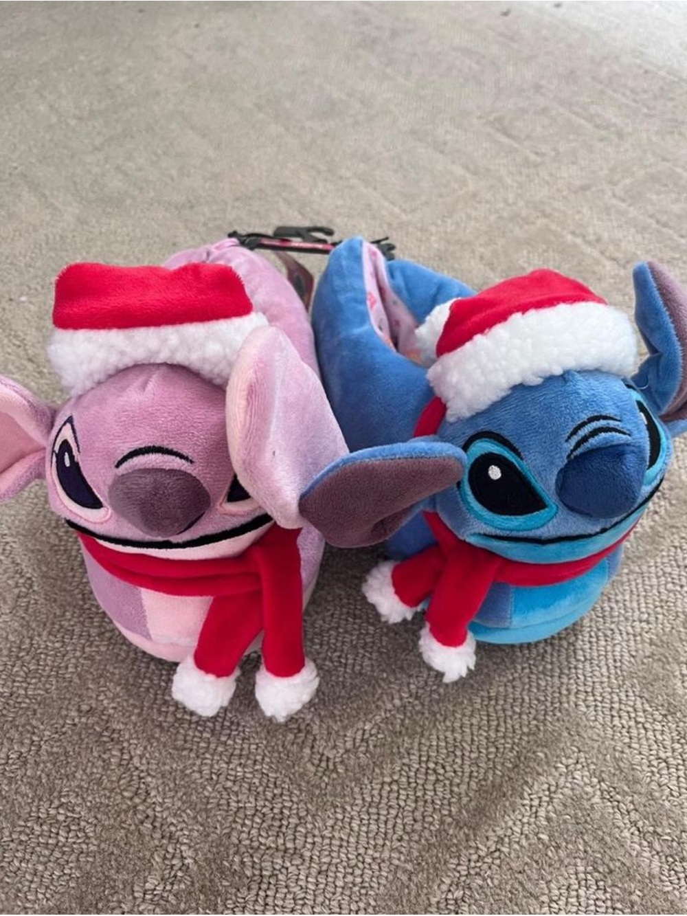 Disney Stitch Plush Slippers in Blue and Pink